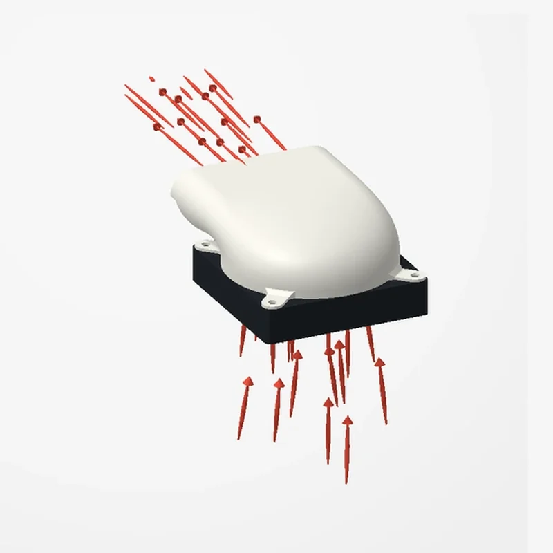 Render of a 120 mm airflow shroud